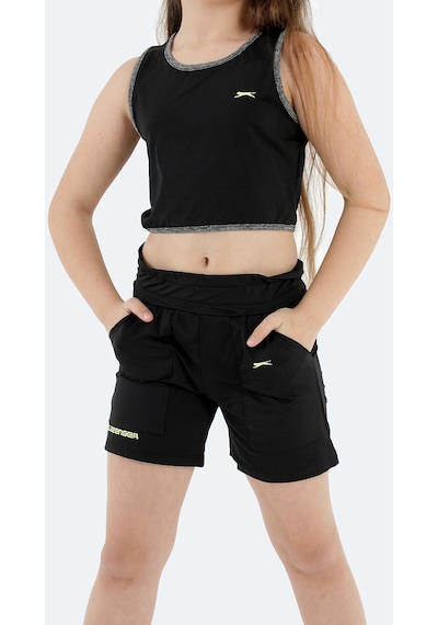 Slazenger DEVARAJ IN Kız Çocuk Şort Siyah