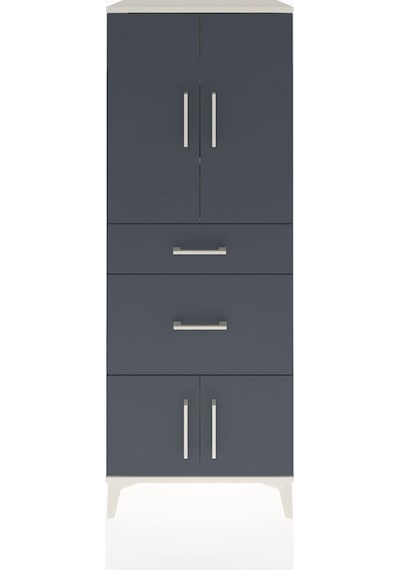 Hyperion Dolap 3 Raflı 2 Çekmeceli 4 Kapaklı 60x44x163 Aytaşı-antrasit Aytası