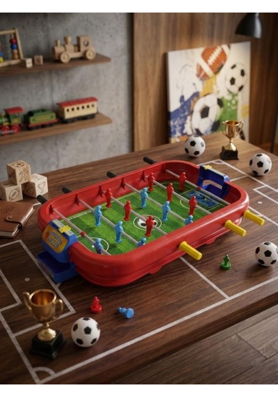 2 Kişilik Süper Star Futbol Masaüstü Langırt Skor Tabelalı 2 Adet Toplu Eğitici Aktivite Oyuncağı