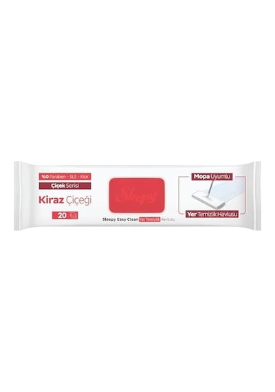 Easy Clean Kiraz Çiçeği Mopa Uyumlu Yer Temizlik Havlusu&mendili 20 Yaprak