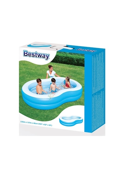 Bestway 54117 Jumbo Oval Renkli Aile Havuzu Çok Renkli