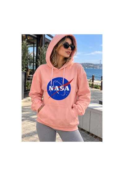 Gugus Kadın Outlet Tek Kalan Üst Giyim Modeller Pembe-nasa-kapüşonlu