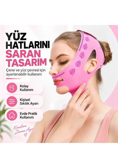 Yüz Korsesi Çene Ve Gıdı Bandı Ayarlanabilir Yüz Bakım Korsesi