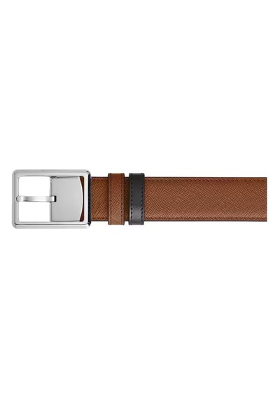 Montblanc Sartorial Deri 30 Mm Çift Taraflı Kemer 222189 Kahverengi
