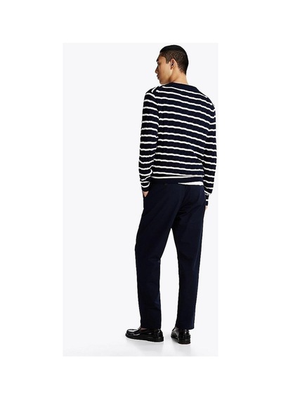 Tommy Hilfiger Classıc Cotton Cable Crew Neck Twilight Navy / Multi