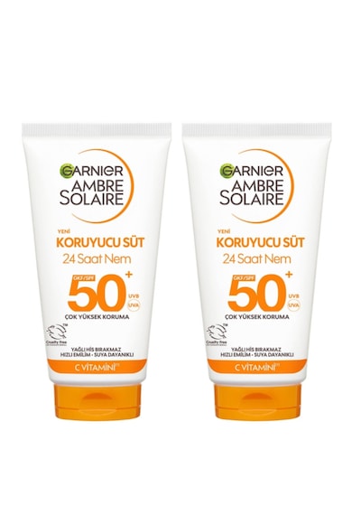 Garnier Ambre Solaire Kuruma Karşıtı Koruyucu Süt Spf50+ Güneş Kremi 2 X 50 Ml