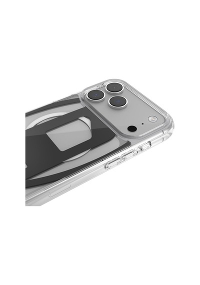 Diesel Apple iPhone 17 Pro Max Uyumlu Magsafe Destekli Oval D Metalik Kılıf - Siyah
