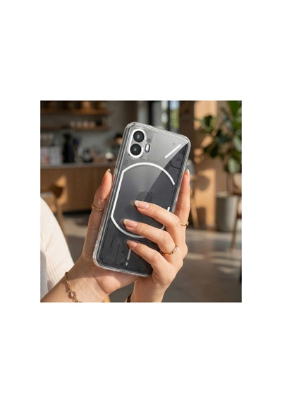 Caseonn Nothing Phone 2 Kılıf Transparan Silikon Koruma Şeffaf Çok Renkli