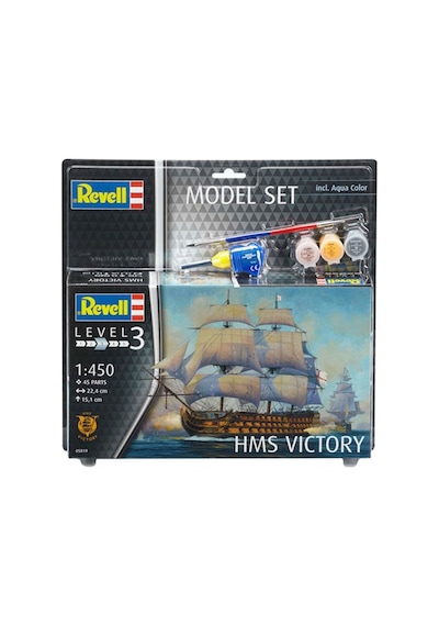 Revell M.set Hms Victory-65819 Plastik Model Set 22,4 X 15,1 Cm Ölçekli 45 Parça 10 Yaş Ve Üzeri İçin