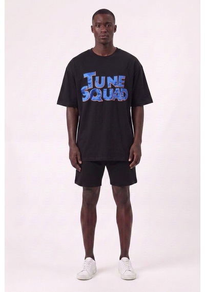 Blow Up Tune Squad Oversize Erkek T-shirt 11265 SİYAH