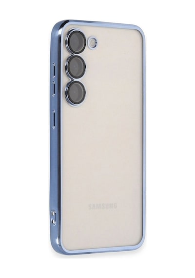 Tedar Samsung Galaxy Uyumlu S24 Kılıf Razer Lensli Silikon - Açık Mavi Najmaddin standart
