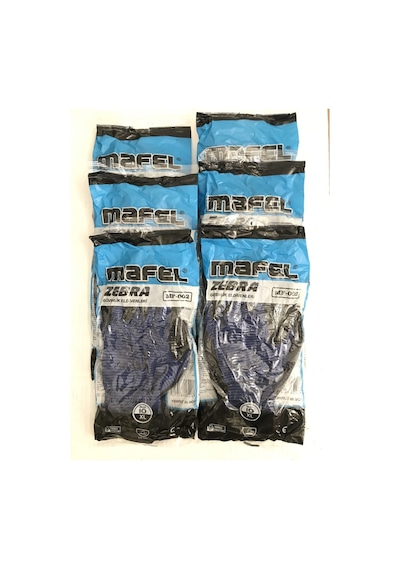 Eldiven Mavi Xl 6'lı Mf-003 Zebra Güvenlik Ve Iş 6 Çift
