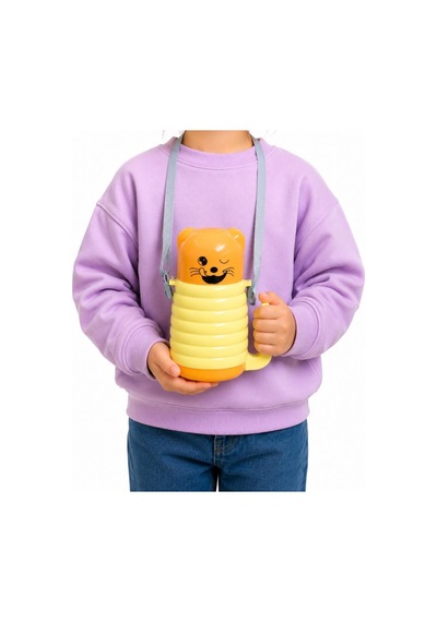 Çocuk Çelik Matara - Emojili - 350 Ml - Sarı - 200339 Diğer