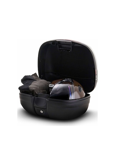 Sh37 Motosiklet Arka Çanta 37 Litre Kapasite Top Case Motor Çantası Siyah