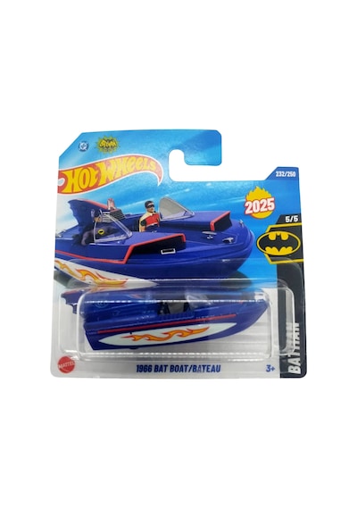 Hot Wheels Batman 1966 Bat Boat Lacivert 2025 1:64 Oyuncak Tekne 232/250