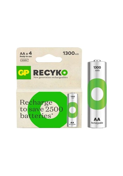 Sh Gp Recyko 1300 Nı-mh R6 Şarjlı Aa 4'lü Kalem Pil Najmaddin