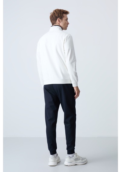 Tommy Life Hugo Ekru - Lacivert Jogger Erkek Eşofman Takım - 85198 Ekru