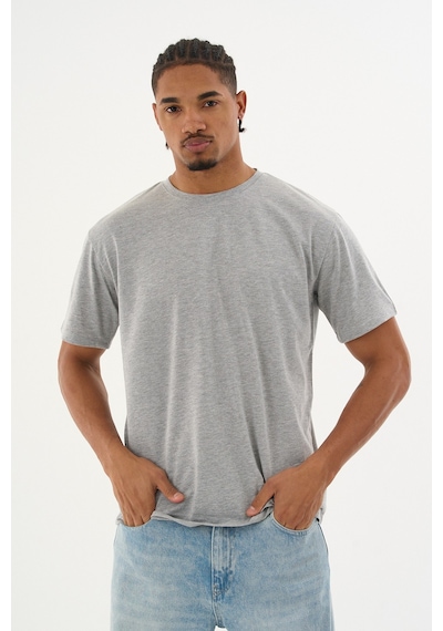 Dechers Erkek %100 Organik Pamuklu Yumuşak Dokulu Comfort Fit Bisiklet Yakalı T-shirt E222 Gri Dechers Erkek %100 Organik Pamuklu Yumuşak Dokulu Comfort Fit Bisiklet Yakalı T-shirt E222 Gri