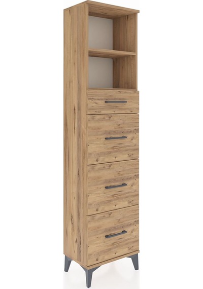 Arges Dolap 2 Raflı 4 Çekmeceli 44x30x182 Çam-çam Çam Arges Dolap 2 Raflı 4 Çekmeceli 44x30x182 Çam-çam Çam