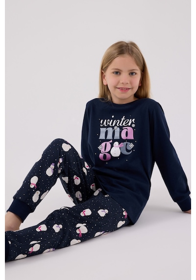 Rolypoly Kız Çocuk Lacivert Pijama Takımı Rp3712-c-v1 Lacivert