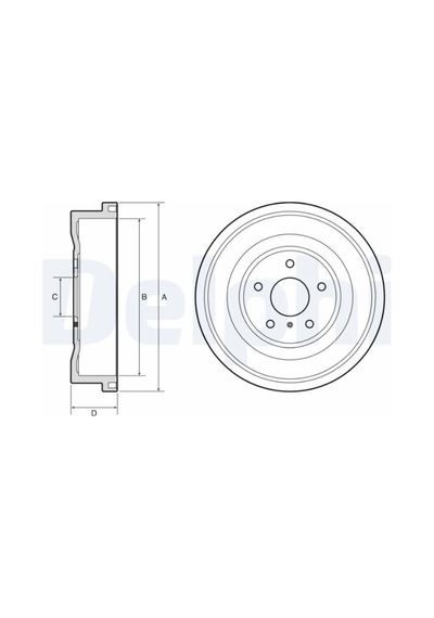 Delphı Bf669 Kampana Fren Ford Courier 23 Dış: 304mm/ İç:141mm 2660440-r2x6 1126 Aa -