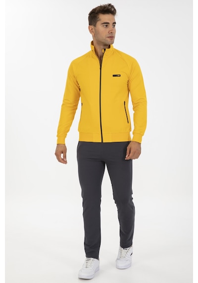Maraton Comfort Erkek Dik Yaka Sarı Eşofman Üstü Sarı