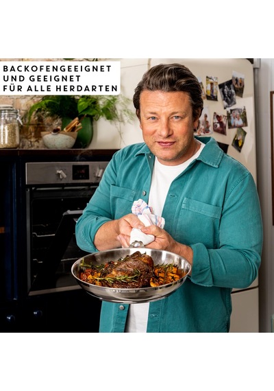 Jamie Oliver By Tefal Cook Akıllı Kızartma Tavası 28cm, Kaplamasız Paslanmaz Çelik, İndüksiyona Uygun, Thermo-fusion Taban, Geri Dönüştürülebilir, Perçinli Sap, Paslanmaz Çelik, E3110655 Siyah Jamie Oliver By Tefal Cook Akıllı Kızartma Tavası 28cm, Kaplamasız Paslanmaz Çelik, İndüksiyona Uygun, Thermo-fusion Taban, Geri Dönüştürülebilir, Perçinli Sap, Paslanmaz Çelik, E3110655 Siyah