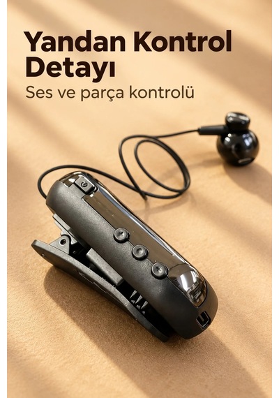 Ers Yaka Klipsli Makaralı Bluetooth Tek Kulaklık