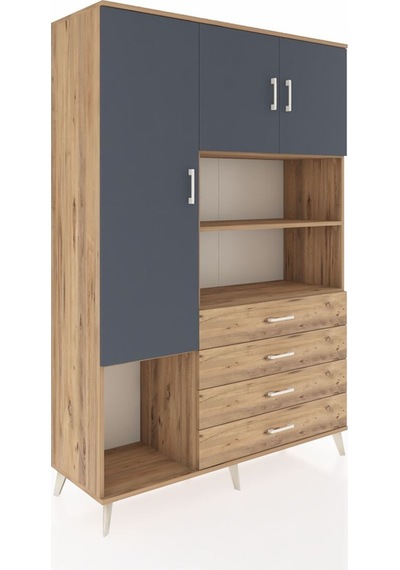 Hyperion Dolap 7 Raflı 4 Çekmeceli 3 Kapaklı 132x44x195 Çam-antrasit/çam Antrasıt/atlas Çam Hyperion Dolap 7 Raflı 4 Çekmeceli 3 Kapaklı 132x44x195 Çam-antrasit/çam Antrasıt/atlas Çam