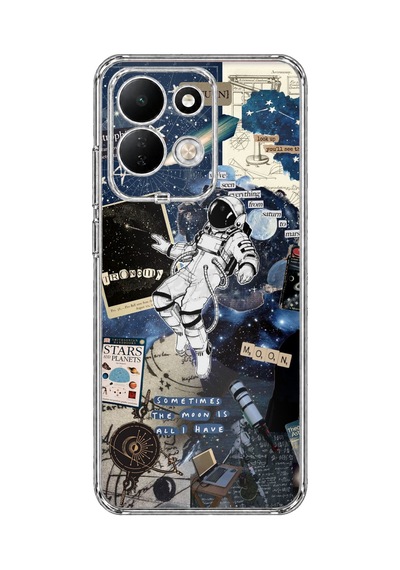 Redmi 17 4g/5g Uyumlu Retro Astronot Tasarımlı Baskılı Silikon Kılıf