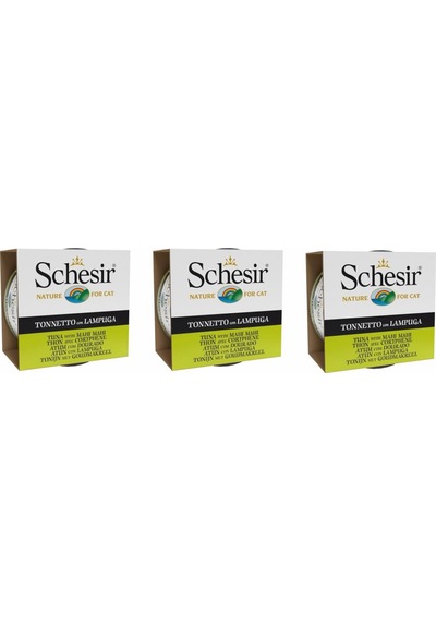 Schesir Jelly Ton Balıklı ve Mahi Mahili Yetişkin Kedi Konservesi 3 x 85 G