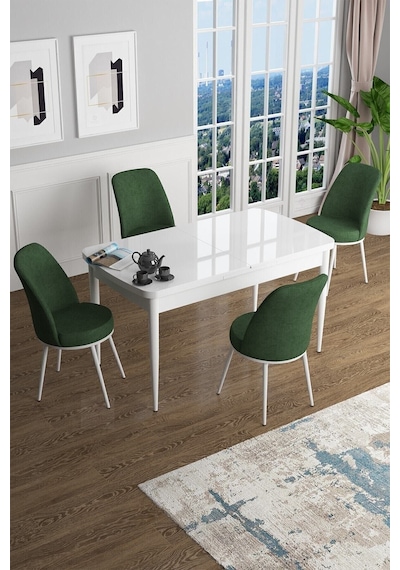Canisa Concept Han Serisi 70x114 Açılabilir Mdf Mutfak Masası Takımı Beyaz Masa 4 Haki Yeşil Sandalye Masa Beyaz Sandalyeler Haki Yeşili Canisa Concept Han Serisi 70x114 Açılabilir Mdf Mutfak Masası Takımı Beyaz Masa 4 Haki Yeşil Sandalye Masa Beyaz Sandalyeler Haki Yeşili