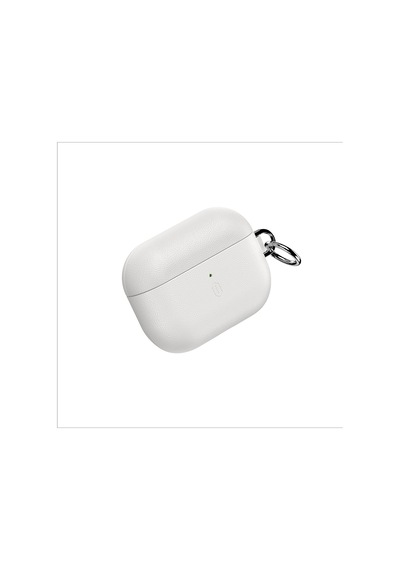 Apple Uyumlu AirPods Pro 3 Wiwu Hc-201 Parmak İzi Bırakmayan Deri Kılıf Bej Bej