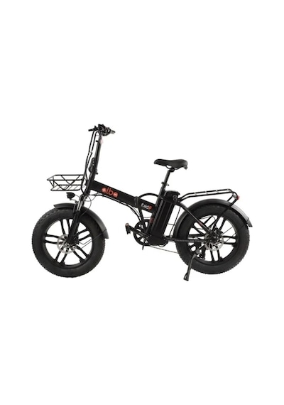 Alba Fold F Premıum Elektrikli Bisiklet 48w 10 Ah 480wh Batarya Kalın Lastik Gaz Kollu, Siyah