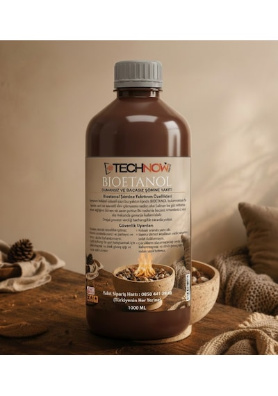 Technow 1000ml Kokusuz Ve Dumansız Yüksek Kaliteli Bioetanol Şömine Yakıtı 1 Litre