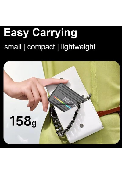 Rgb Led Telefon Selfie Işığı Şarjlı Mini Video Çekim Lambası 3000 Mah Canlı Yayın Işığı 2900-9000k Siyah Kırmızı
