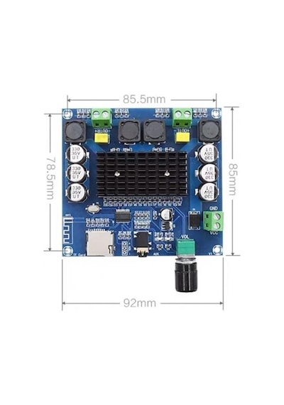 2 X 100w Bluetooth 5.0 Amfi Devresi Tda7498 Tf Kart Xh-a105