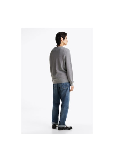 Tommy Hilfiger Essentıal Structure Crew Neck Kazak Koyu Gri