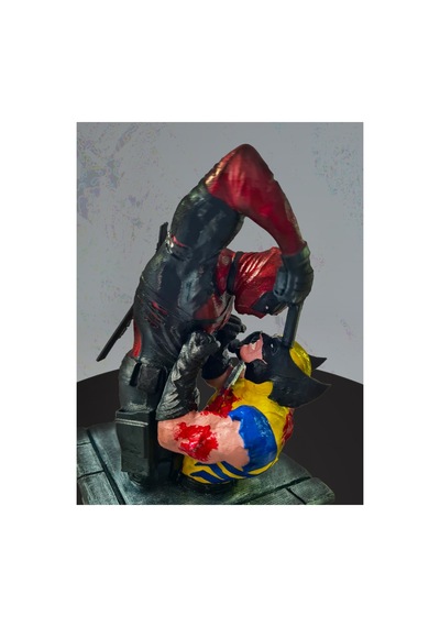 Eselya3d Deadpool & Wolverine Büst Figür-marvel Comics-15cm-fanart