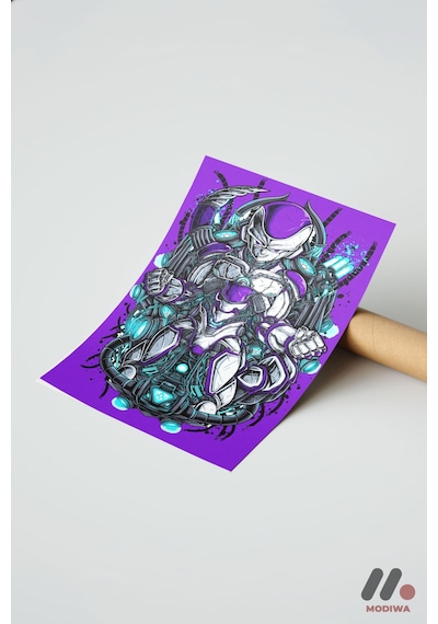 Dragon Ball Mecha Frieza Poster, Çerçevesiz Yüksek Kalite Duvar Afişi - Anime Severlere Özel Hediye