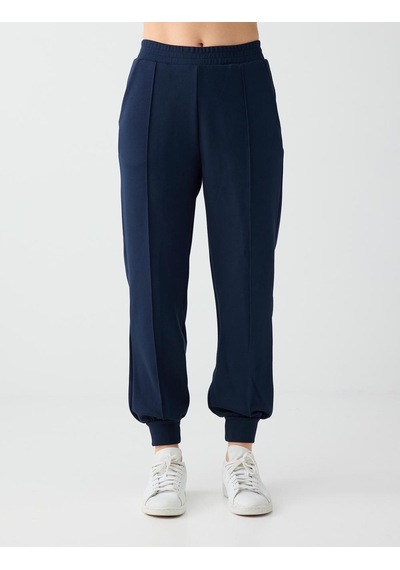 Jimmy Key Lacivert Yüksek Bel Dar Paça Cepli Jogger Pantolon 6ww188602494