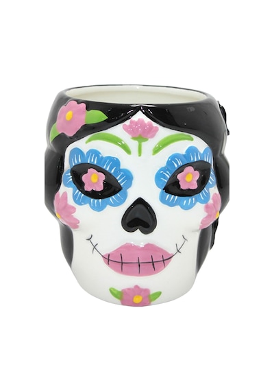 Dekoratif Ev Ofis Day Of The Dead Şeker Kurukafa Tasarımlı Seramik Kupa Bardak Seramik Kupa Çok Renkli