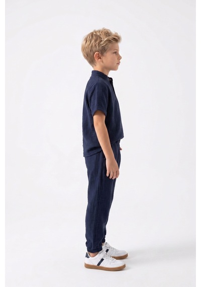 Mnk Baby & Kids Pamuklu Müslin Kumaş Yazlık Uzun Pantolon Kısa Kol Rahat Takım M00842 Lacivert Mnk Baby & Kids Pamuklu Müslin Kumaş Yazlık Uzun Pantolon Kısa Kol Rahat Takım M00842 Lacivert