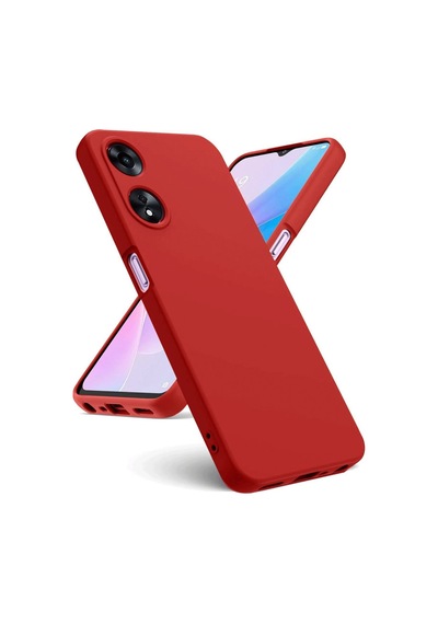 Oppo A38 Uyumlu Kılıf First Silikon - Kırmızı