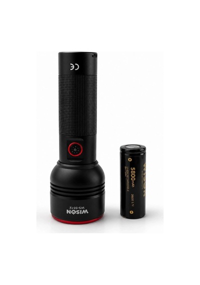 Wison Ws-5572 20watt 2000 Lümen Uzun Menzilli Usb Type-c Şarjlı El Feneri Açık Kırmızı