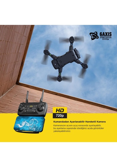 Corby Drones Cx036 Skyline Smart Drone 720p Gri