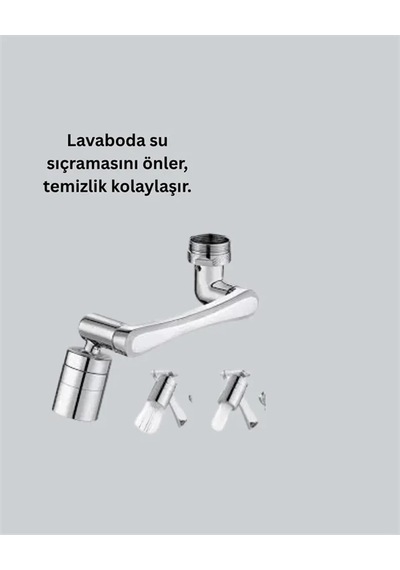 Çok Yönlü Dönebilen Musluk Başlığı 2 Fonksiyonlu Su Akışı .