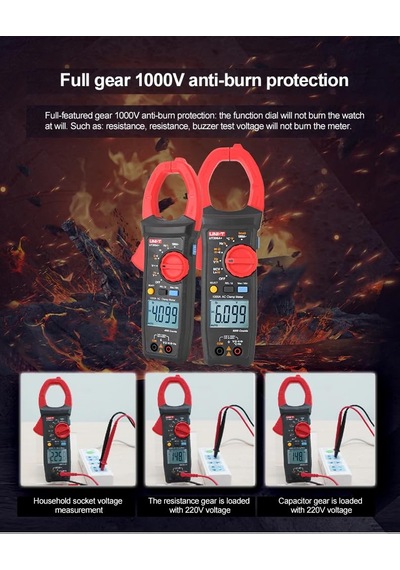 Uni-trend Multimeter Clamp Meter Ut205a+ Ut206a+ Clamp Meter Clamp Current Meter Ammeter 1000v Voltmeter Voltage Frequen
