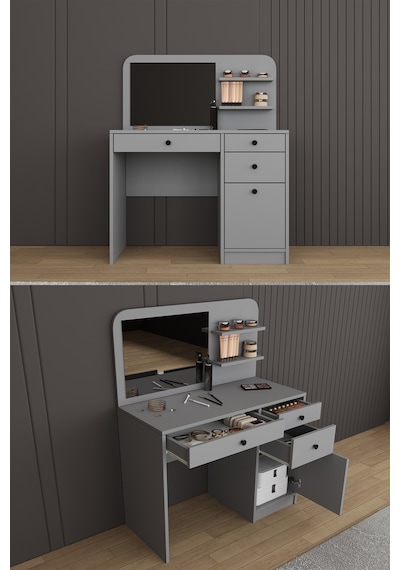 Asra Trend Yatak Odası Takımı 5 Parça %100 Mdf Gardırop Şifonyer Makyaj Masası Komodin Ytk02