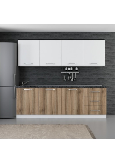 Minar 240 Cm Mutfak Dolabı Beyaz Dore 240-D3 Beyaz
